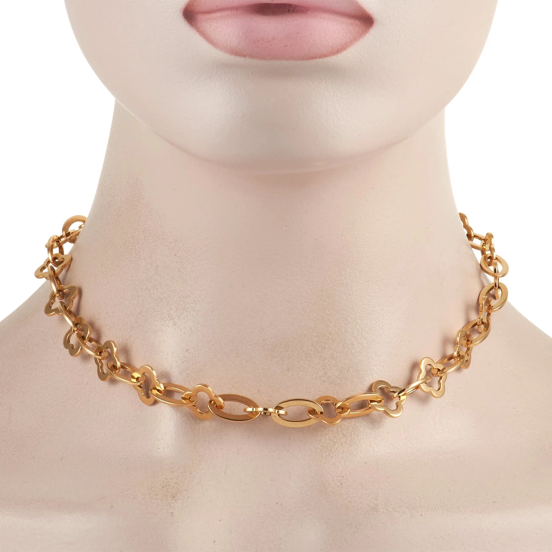 Cheap 😉 women Van Cleef & Arpels Byzantine Alhambra 18K Yellow Gold Necklace 🎁 - Image 2