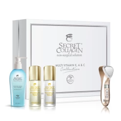 Hot Sale 💯 Secret Collagen Complete Daily Stem Cell Anti-Aging Skin De-stress Collection with Skin Rejuvenation Device 😀