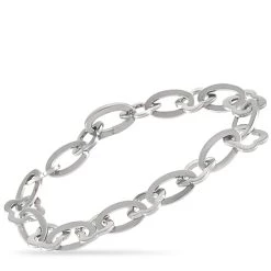 Promo 😉 women Van Cleef & Arpels Byzantine Alhambra 18K White Gold Bracelet 👍