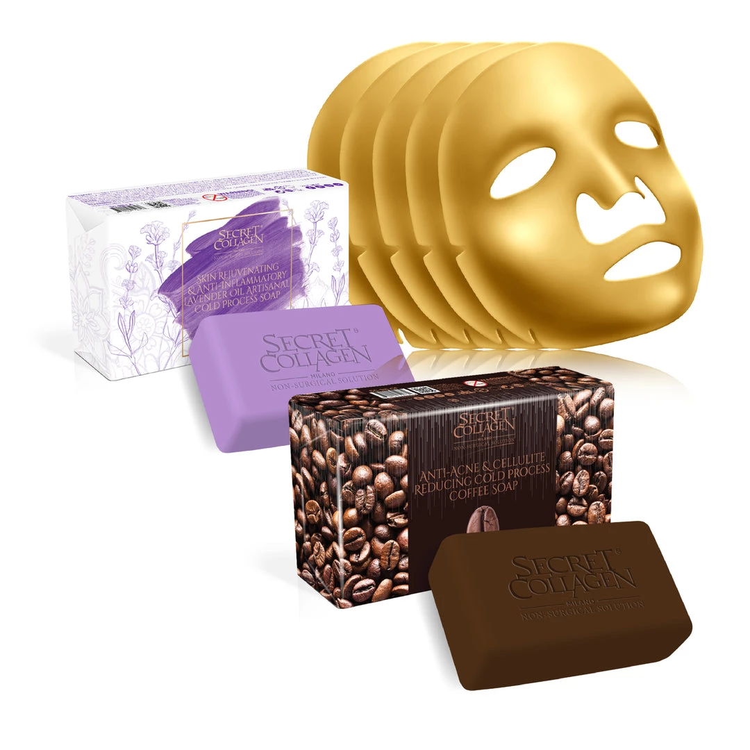 Best Pirce 🔔 Secret Collagen Stimulate & Relax Collection w/ Oxygen & Vitamin Gold Masks 🎁