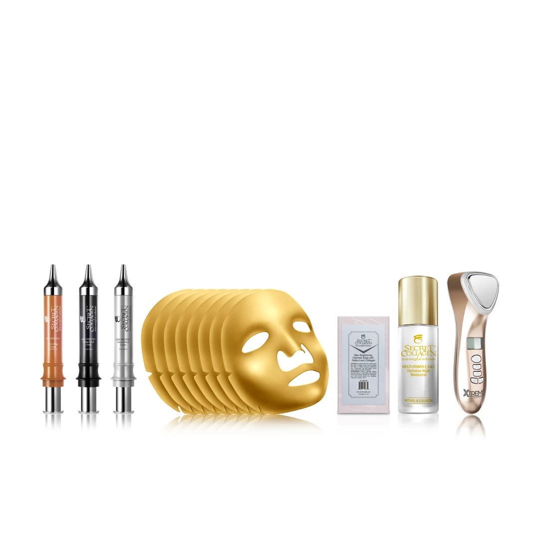 Brand new ✔️ Secret Collagen Exclusive Age Defying Stem Cell Collection with Skin Rejuvenation Device ⌛