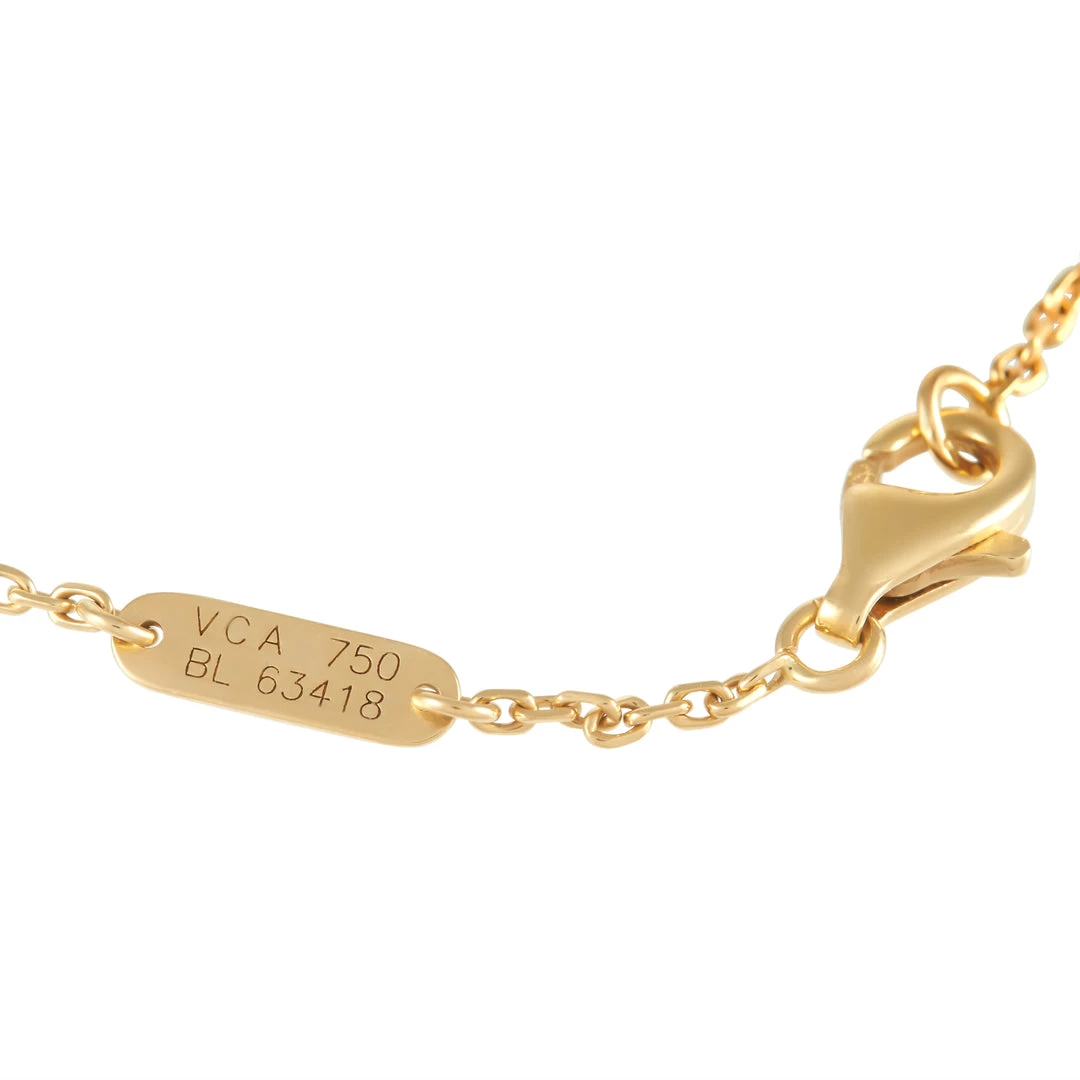 Discount ✨ women Van Cleef & Arpels Vintage Alhambra 18K Yellow Gold Jade Necklace 😍 - Image 3