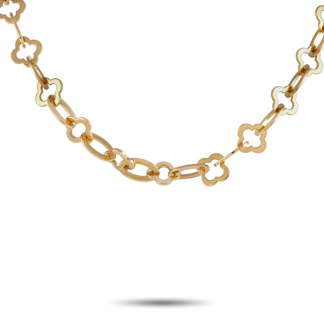 Cheap 😉 women Van Cleef & Arpels Byzantine Alhambra 18K Yellow Gold Necklace 🎁